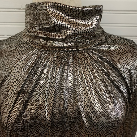 Vintage Metallic Snake Skin Top Lauren Lee Shirt - Picture 3 of 6